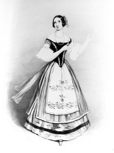 Fanny Persiani as Zerlina in Don Giovanni, engraved by Isaac Weld Taylor by Alfred Edward Chalon